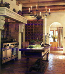 French limestone cooking hearth