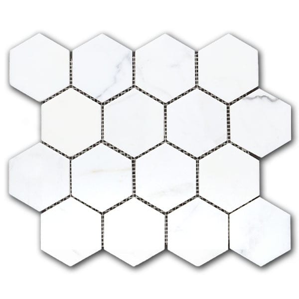 3" Hexagon Honed
